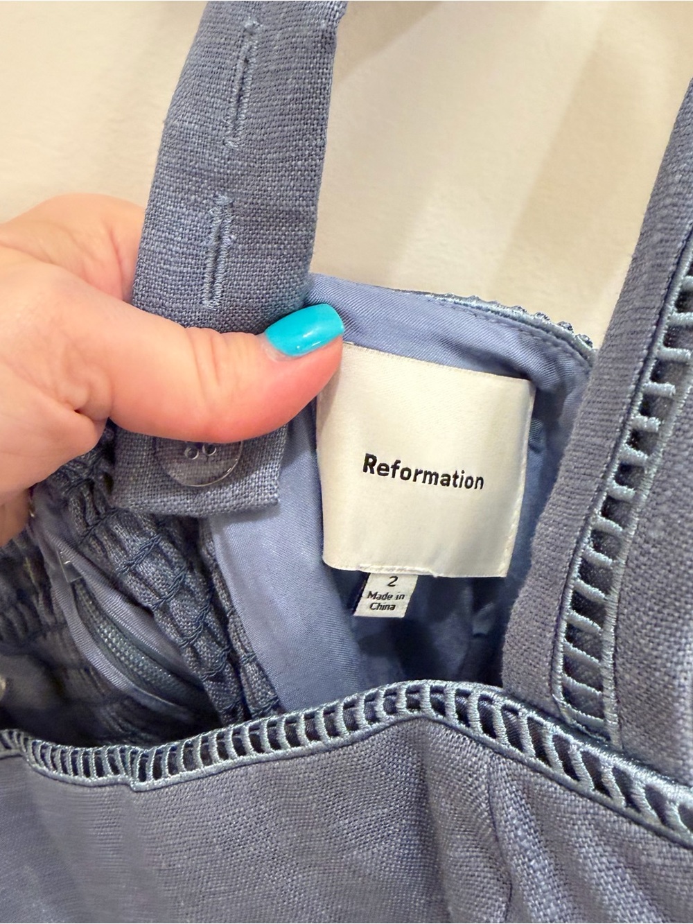 Reformation Blue Everett Midi Dress - Picture 3 of 6